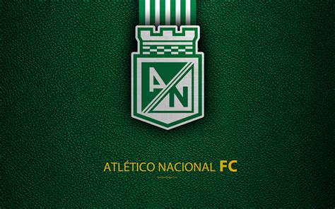 Atlético nacional's game in training. Download wallpapers Atletico Nacional, 4k, leather texture, logo, green white lines, Colombian ...