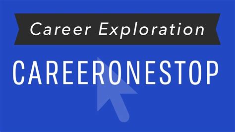 Career Exploration Careeronestop Youtube