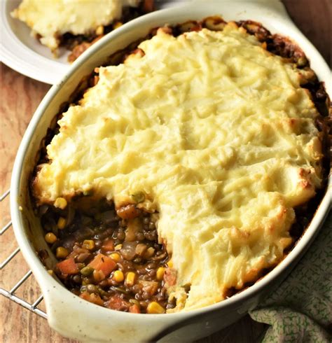 this vegetarian lentil shepherd s pie is filling warming and packed full of flavour and