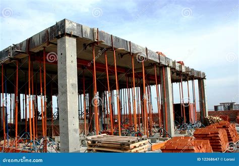Designs Of An Under Construction Building Stock Image Image Of Blue