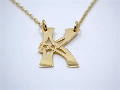 9ct Gold Pendant Initial K G362a Rhiannon Jewellery