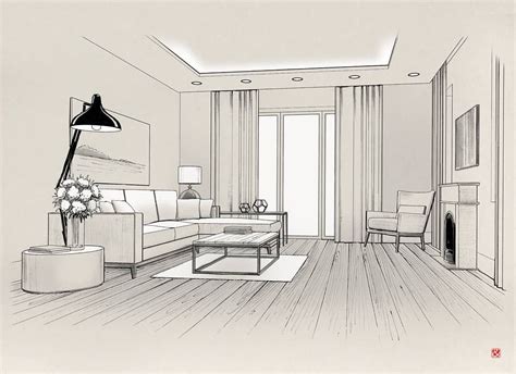 How To Sketch A Room For Interior Design At Interior