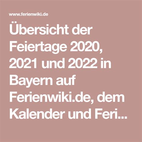Gesetzliche feiertage bayern 2021, 2022 & 2020. Übersicht der Feiertage 2020, 2021 und 2022 in Bayern auf ...