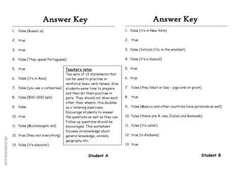 13 Questions 7 Statements True English Esl Worksheets Pdf And Doc
