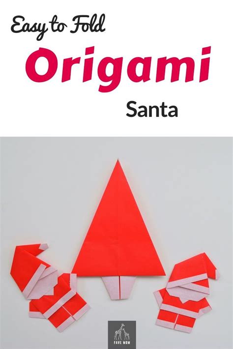 A Christmigami Paperfold And Easy Santa Christmas Origami Origami