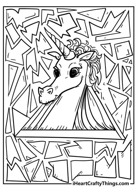 Unicorn Activity Coloring Page Magical I Spy Printable Activity Unicorn