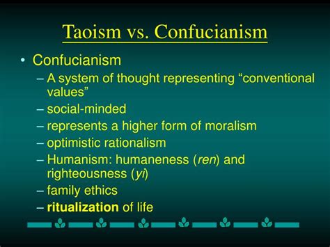 Ppt Taoism Vs Confucianism Powerpoint Presentation Free Download