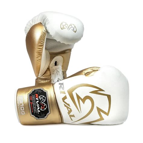 Rival Boxing Rs100 Professional Sparring Lace Up Gloves Whitegold