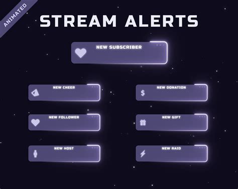 Animated Alerts For Twitch Streaming Purple Lofi Twitch Alerts Webm
