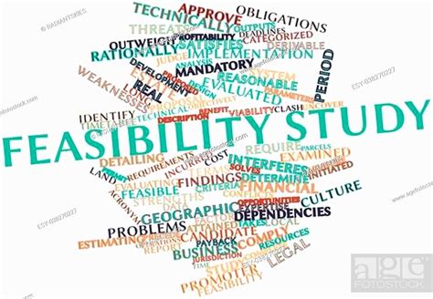 Abstract Word Cloud For Feasibility Study With Related Tags And Terms