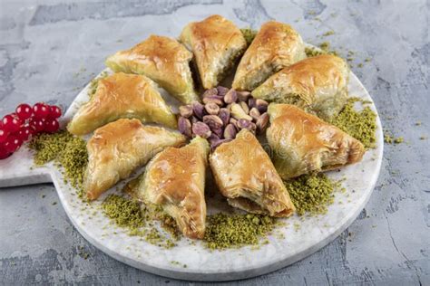 Closeup Of Turkish Traditional Ramadan Dessert Baklava With