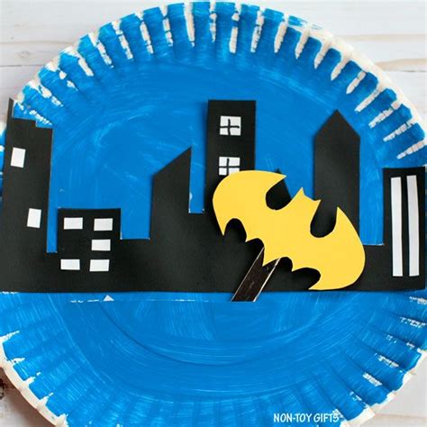 Paper Plate Batman Craft For Kids Batman Crafts Superhero Art