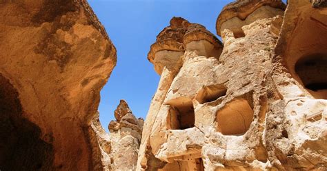 çıkıntı Sil Bitirme Cappadocia Goreme National Park Işaretçi Oran Ön Tip