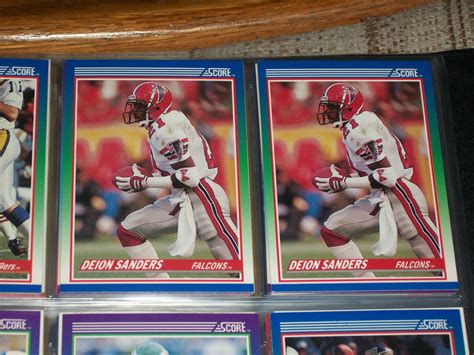 Dropping one per pack, the magic motion trivia cards feature 3d technology and include a q&a session geared around the super bowl. Deion Sanders 1990 Score Football Card- ROOKIE