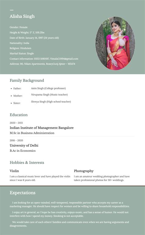 Make A Simple Yet Attractive Biodata Free Format For Job Marriage