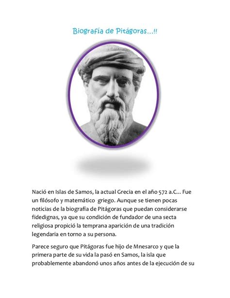 Biografia De Pitagoras