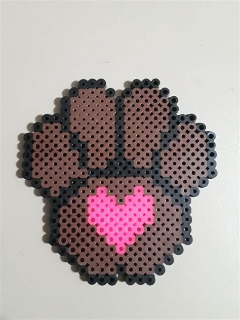 Dog Paw By Jennifer Barcomb Dog Paws Perler Beads Mario Characters