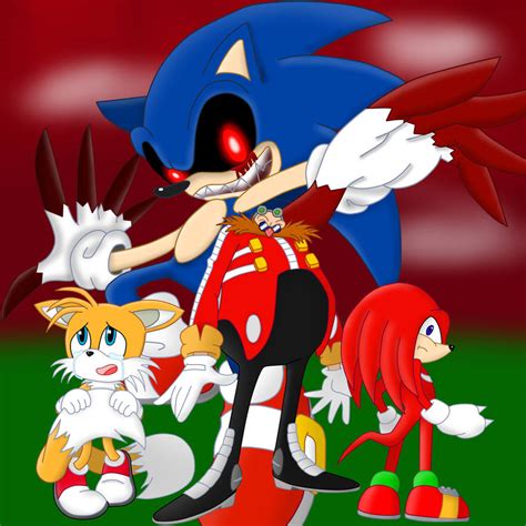 Sonicexe Tails Knuckles Eggman By Dragonflare2 On Deviantart