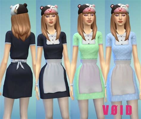 Maid Dress At Void Maid Outfit Maid Dress Sims 4 Clothing
