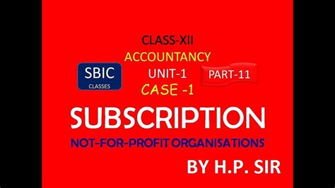 Calculation Of Subscriptionpart 11class 12thaccountsnot For