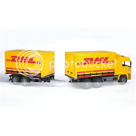 Bruder 02784 Man Truck With Interchangeable Dhl Container And Trailer 1
