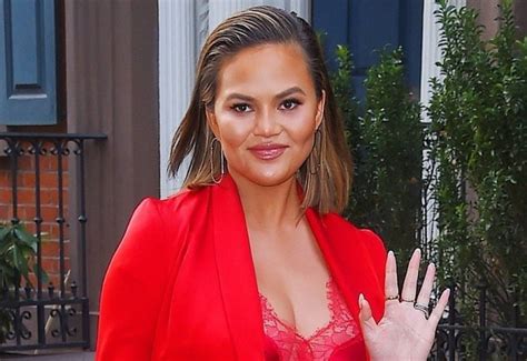 Pregnant Chrissy Teigen Is Red Hot In This Negligee Turned Dress