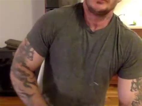 Tattooed Muscular Hunk Stroking Off His Big Cock BoyFriendTV