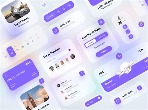 Travel Ui Elements By Ghulam Rasool 🚀 For Cuberto On Dribbble