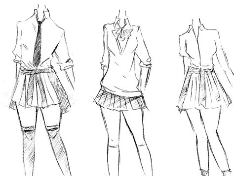 Cara Menggambar Baju Anime Gambaran