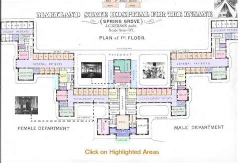Floor Plan Maryland Hospital For The Insane At Spring Grove