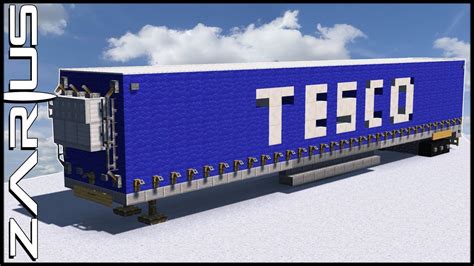 Minecraft Vehicle Tutorial How To Build Tesco Truck Trailer
