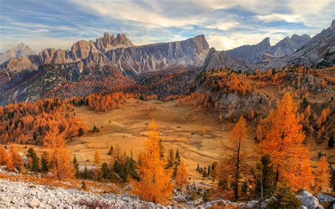 Download Wallpapers Dolomites 4k Autumn Mountains Italy Europe For