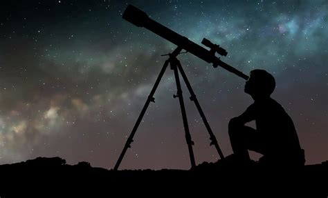 Boy Looking Through Telescope Photograph By Mark Garlickscience Photo