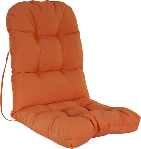 Tuscan Orange Canvas Indoor Outdoor Adirondack Cushion Patio Chair