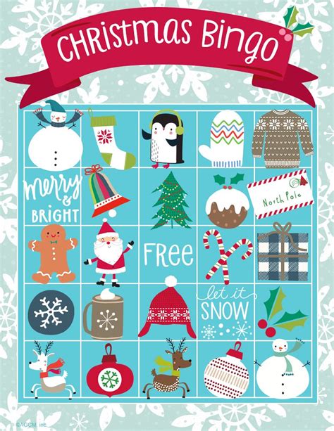 Printable Christmas Bingo Card Christmas Bingo
