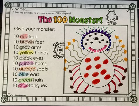 Your Students Will Love Creating Their Own 100 Monster On The 100th Day