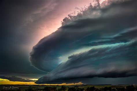 Visiting Aliens Mothership Supercell Thunderstorm With Distant