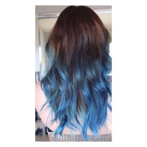 Blue Ombre Hair Blue Ombre Hair Blue Tips Hair Ombre Hair