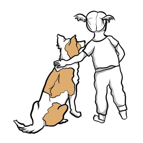 Child Petting Dog Illustrations Royalty Free Vector Graphics And Clip