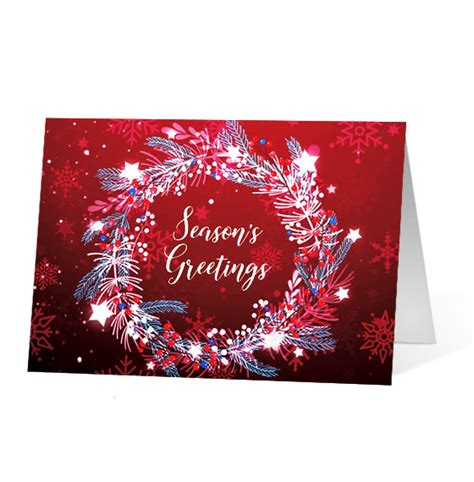 Delightful Wreath Vivid Greetings Company Holiday Greeting Card