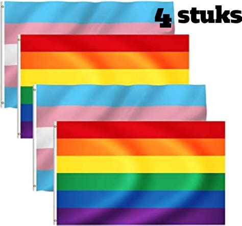 Stuks Grote Transgender En Regenboog Vlag Lgbt Pride Trans Flag