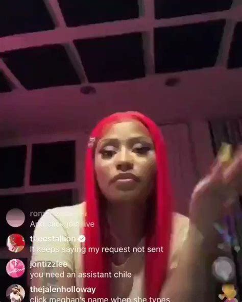 Reaction Videos On Twitter Nicki Minaj Red Wig Instagram Live Ig