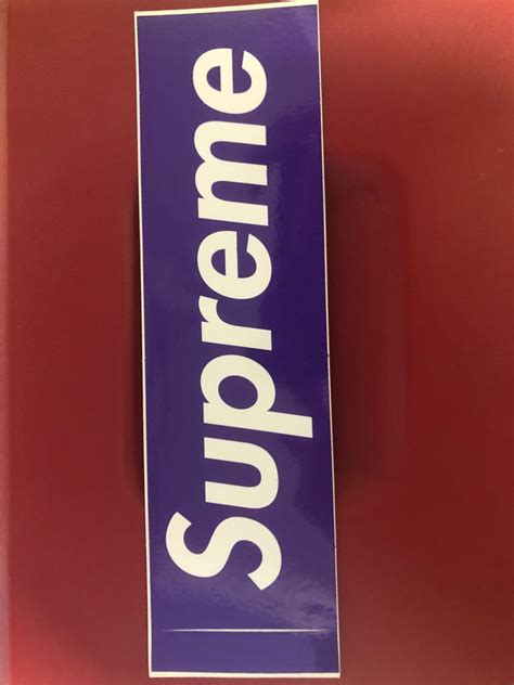 Supreme Purple Box Logo Sticker 貼紙 男裝 男裝配飾 Carousell