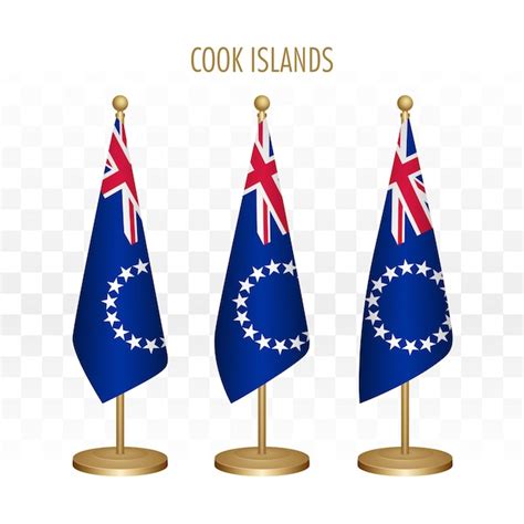 Bandeira Em P Da Ilustra O Vetorial D Das Ilhas Cook Isolada Em