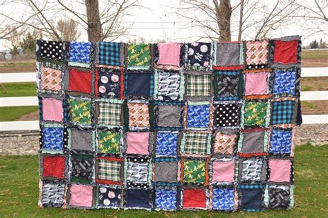 Easy Peasy Rag Quilt Pattern Simple Twin Size Quilt Pattern