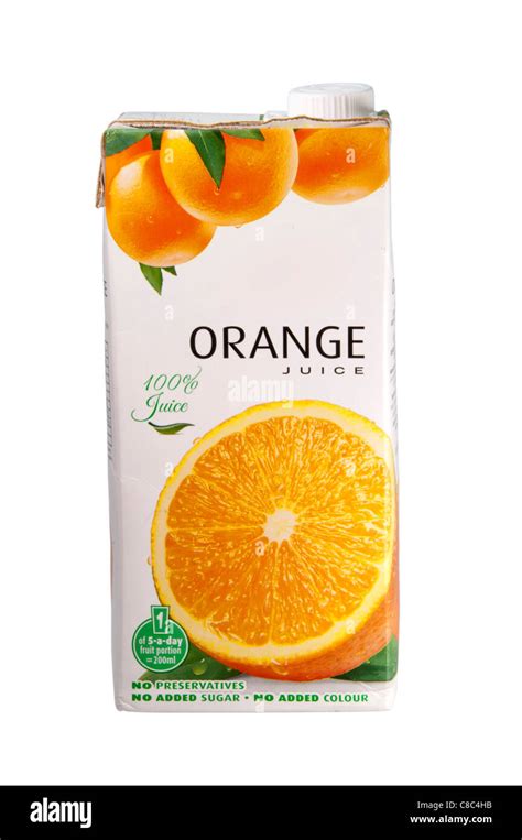 Orange Juice Box Carton Stock Photo Alamy