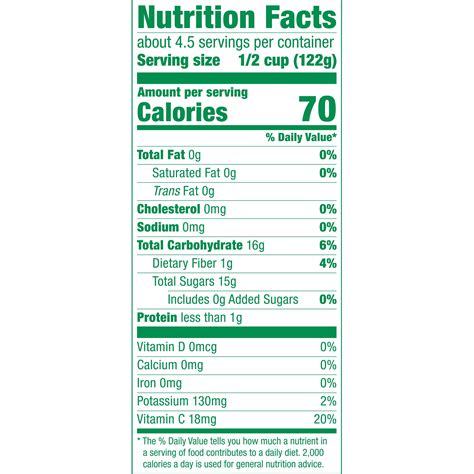 Dole Pineapple Chunks Nutrition Facts Besto Blog