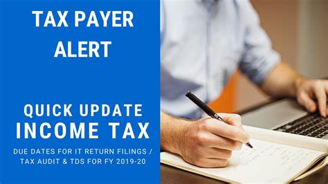 The due date for filing income tax return. Income Tax Return due Date extended 2019-20 | TDS date ...