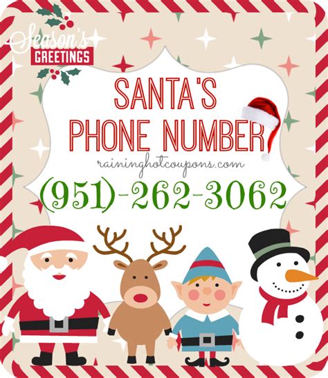 Santas Phone Number Call Santa Santa Phone Christmas Magic