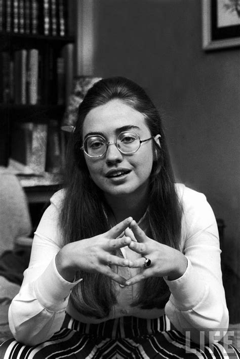 Hilary Clinton 1969 Teenager Girl Woman Female Portrait Glasses